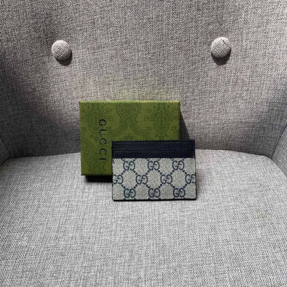Gucci Ophidia Card Case Monogram Supreme Black 9Cm 523159 96LWN 4076