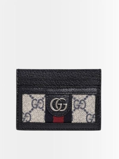 Gucci Ophidia Card Case Monogram Supreme Black 9Cm ‎523159 96LWN 4076