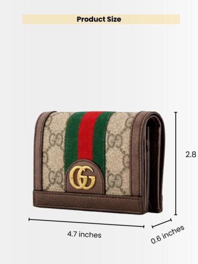 Gucci Ophidia Card Case Wallet Supreme Brown 11Cm 523155 96IWG 8745