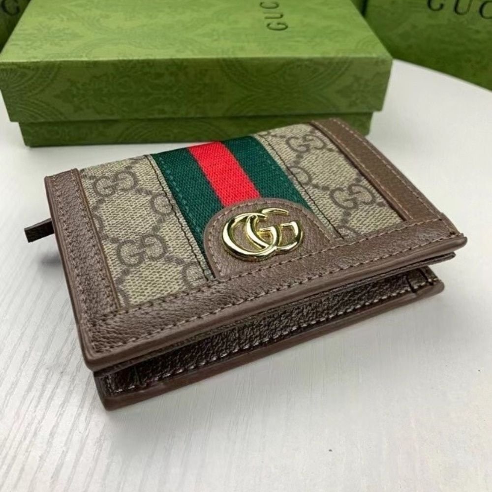 Gucci Ophidia Card Case Wallet Supreme Brown 11Cm 523155 96IWG 8745