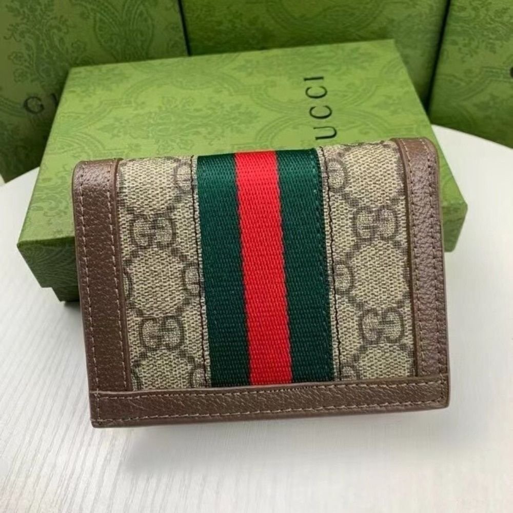 Gucci Ophidia Card Case Wallet Supreme Brown 11Cm 523155 96IWG 8745
