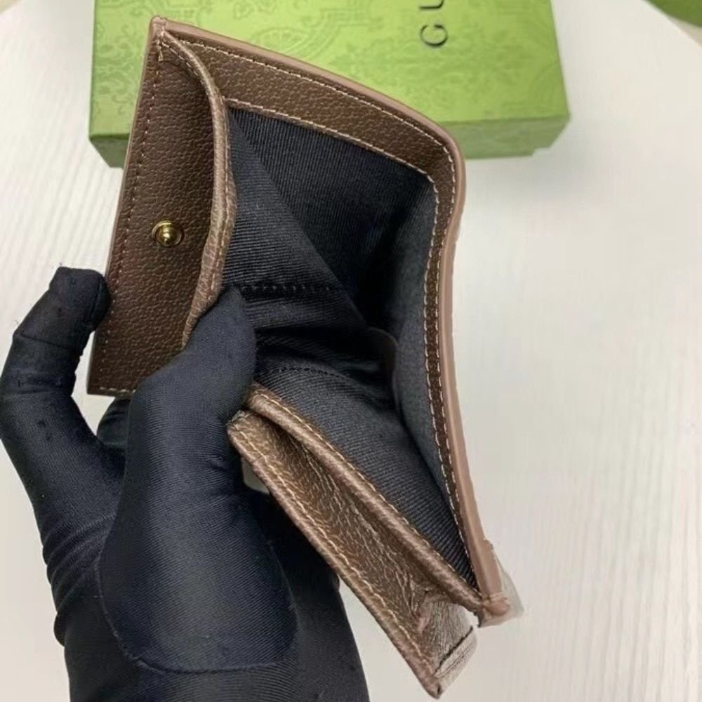 Gucci Ophidia Card Case Wallet Supreme Brown 11Cm 523155 96IWG 8745