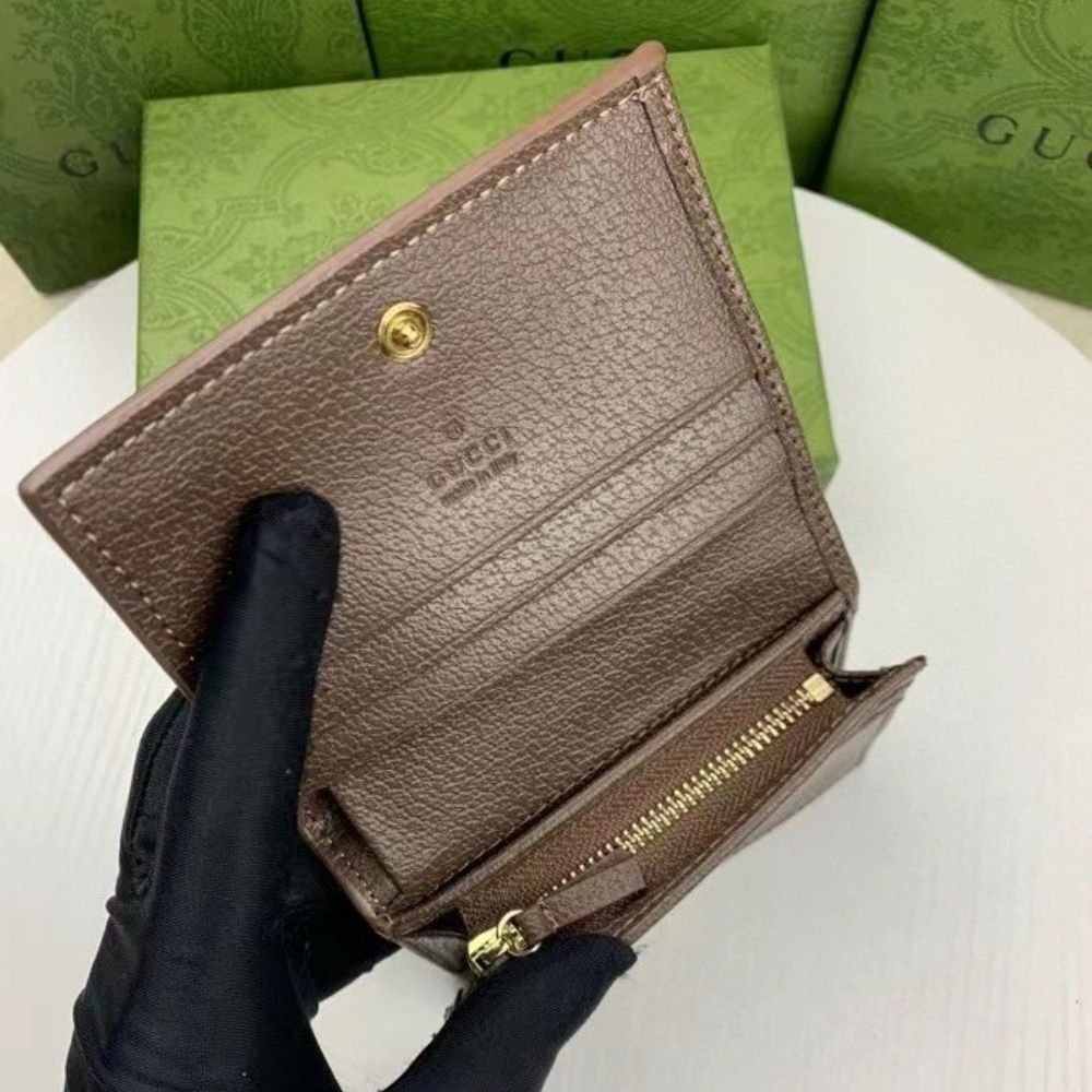 Gucci Ophidia Card Case Wallet Supreme Brown 11Cm 523155 96IWG 8745