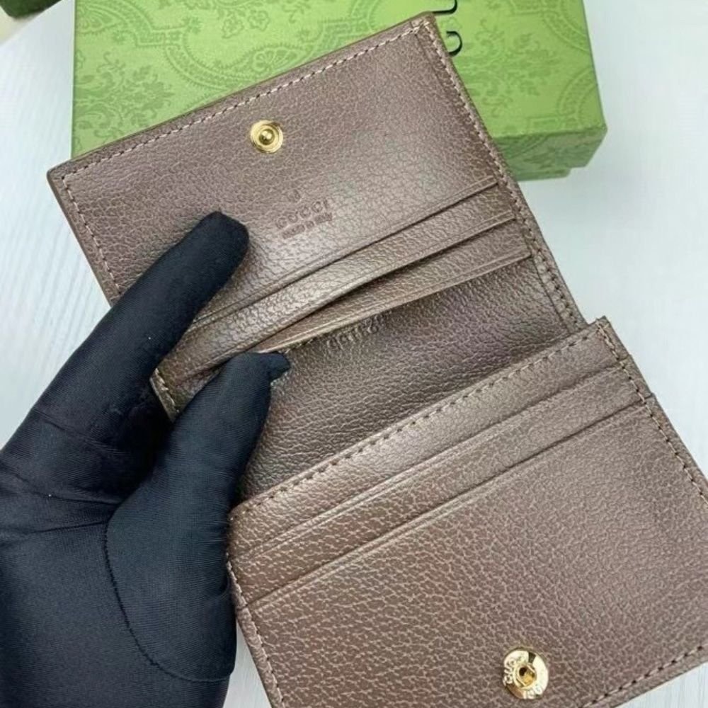 Gucci Ophidia Card Case Wallet Supreme Brown 11Cm 523155 96IWG 8745