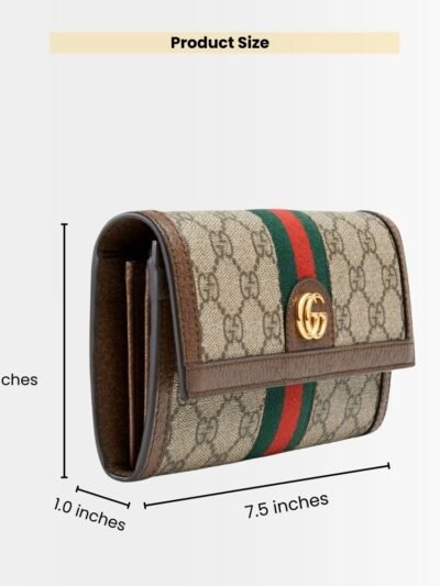 Gucci Ophidia Continental Wallet Brown Supreme 19Cm 523153 96LWG 8745
