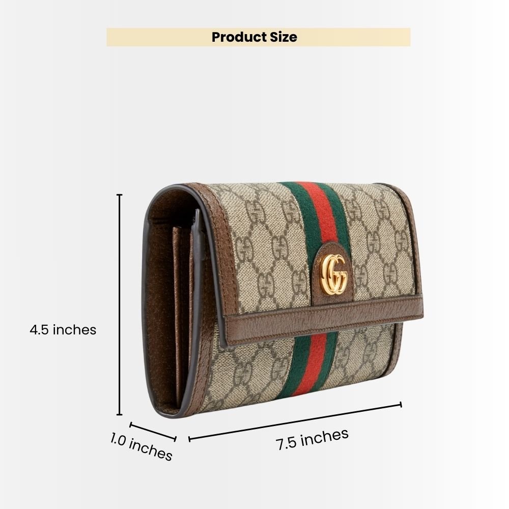 Gucci Ophidia Continental Wallet Brown Supreme 19Cm 523153 96LWG 8745