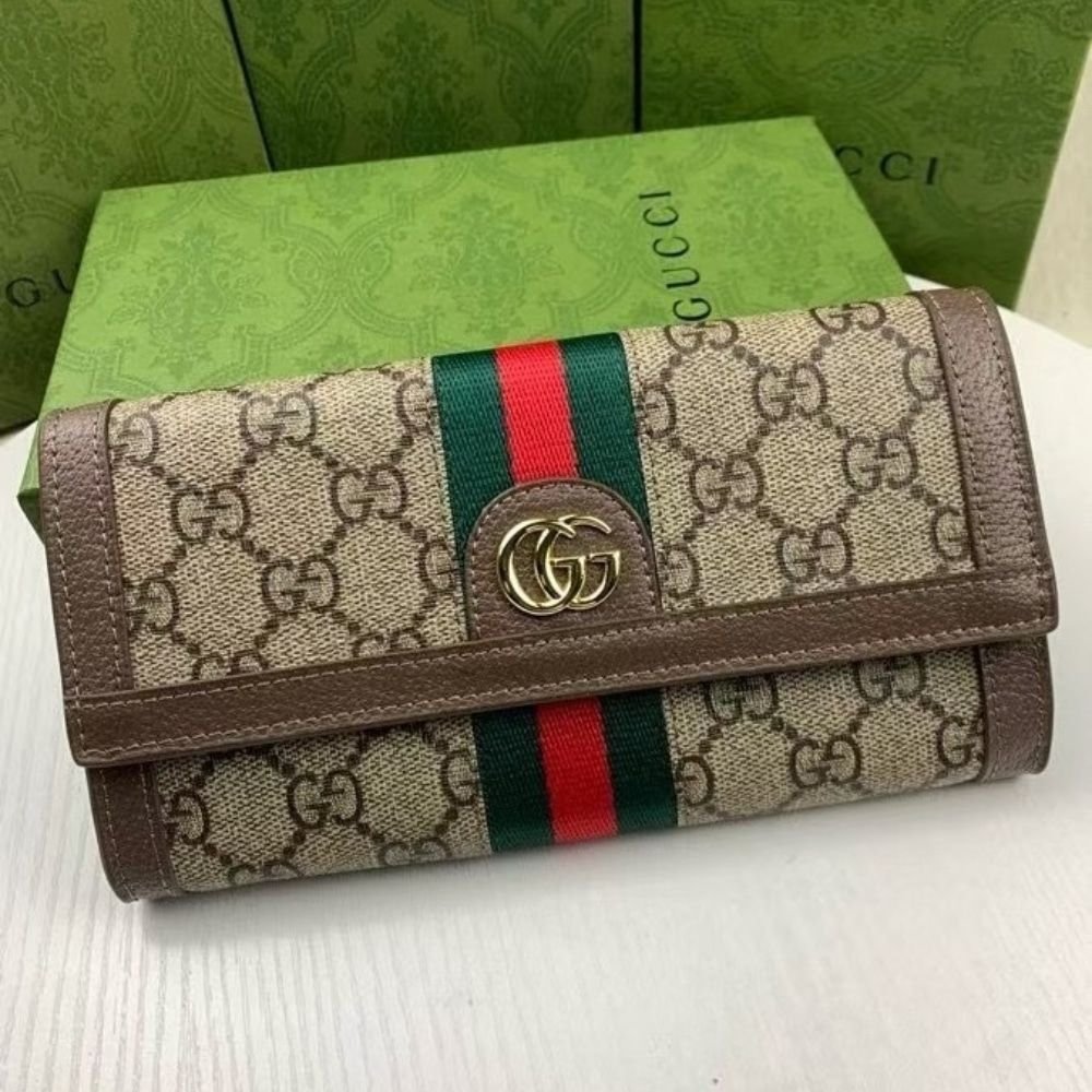 Gucci Ophidia Continental Wallet Brown Supreme 19Cm 523153 96LWG 8745