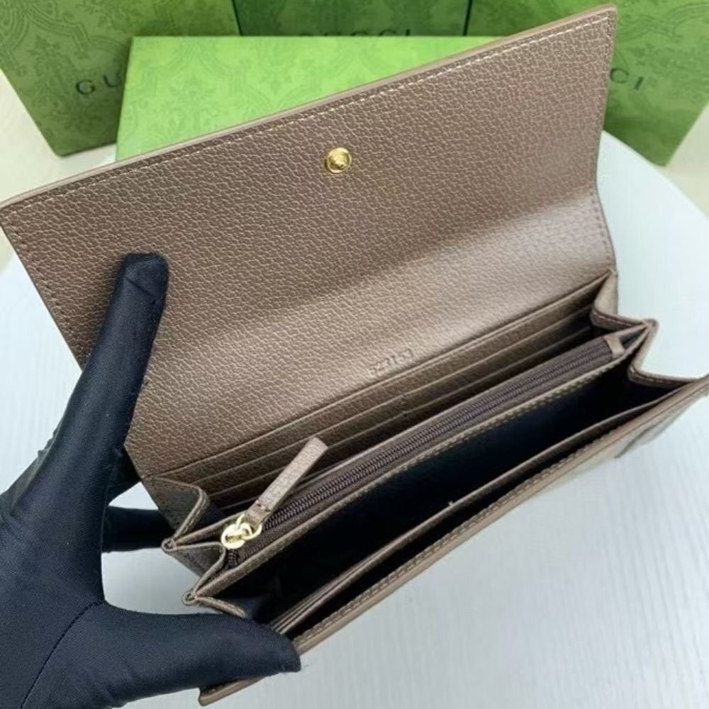 Gucci Ophidia Continental Wallet Brown Supreme 19Cm 523153 96LWG 8745