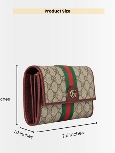Gucci Ophidia Continental Wallet Red 19Cm 838485 FAE0L 9789