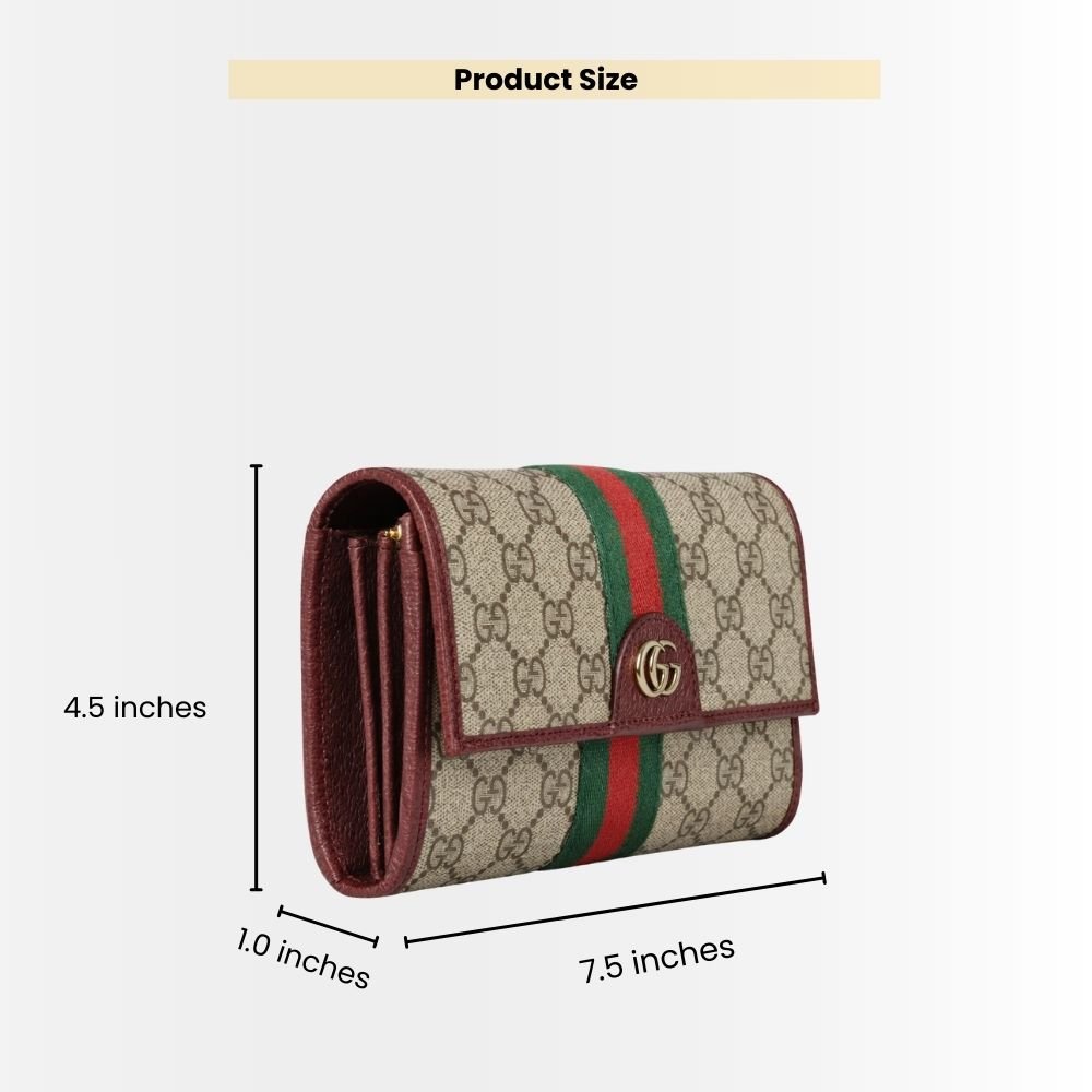 Gucci Ophidia Continental Wallet Red 19Cm 838485 FAE0L 9789
