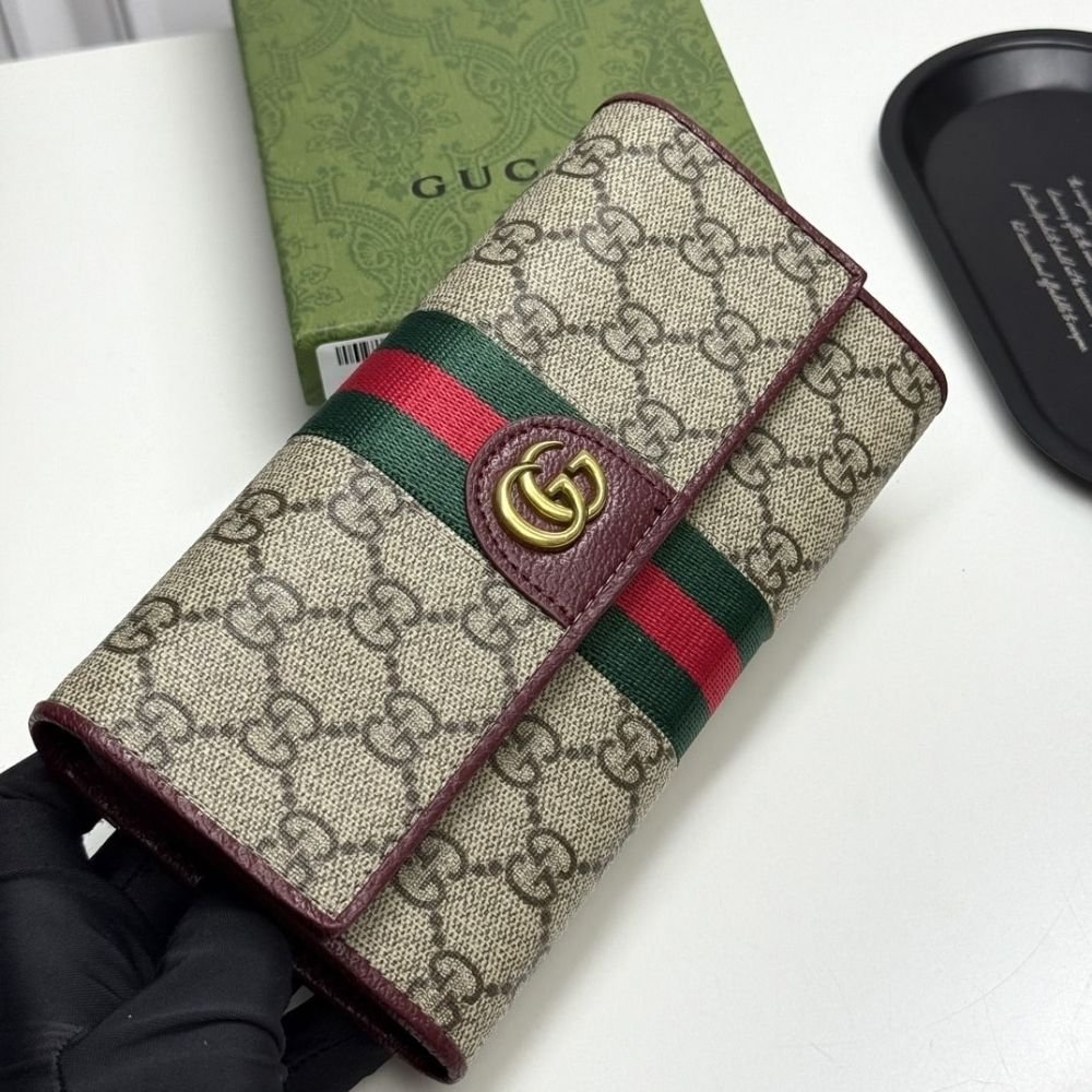 Gucci Ophidia Continental Wallet Red 19Cm 838485 FAE0L 9789