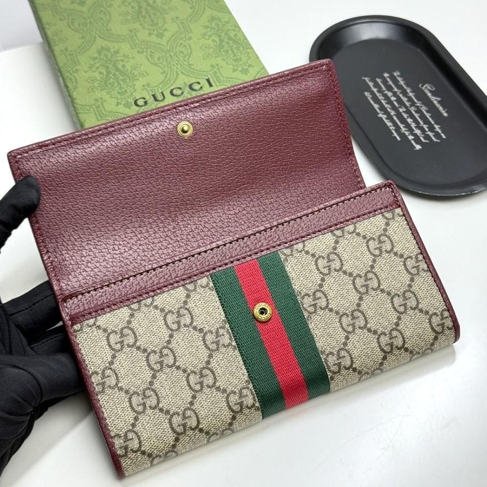 Gucci Ophidia Continental Wallet Red 19Cm 838485 FAE0L 9789