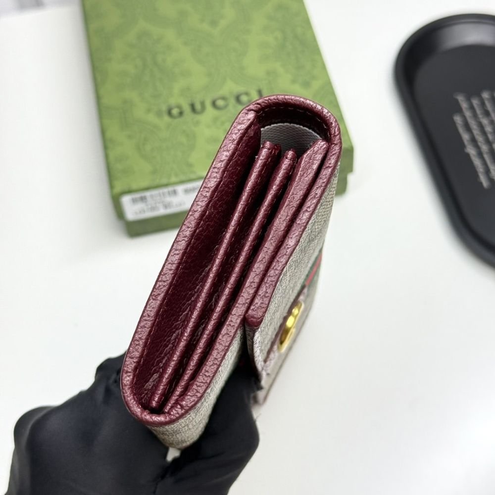 Gucci Ophidia Continental Wallet Red 19Cm 838485 FAE0L 9789