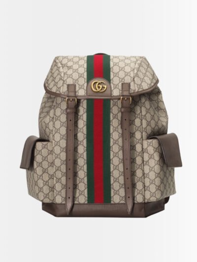 Gucci Ophidia GG Medium Large Backpack Beige And Ebony 40Cm 598140 HUHAT 8564