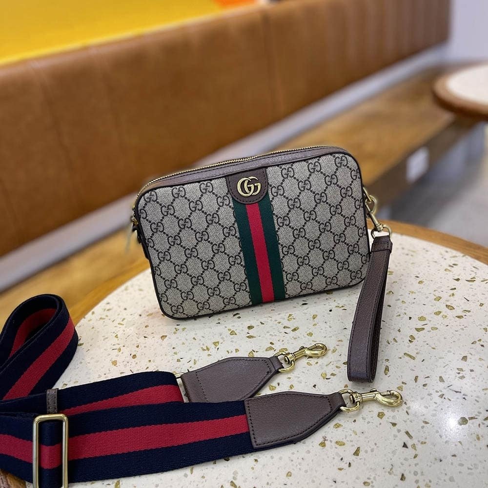 Gucci Ophidia GG Small Shoulder Bag Beige Ebony 23Cm 699439 9C2ST 8920