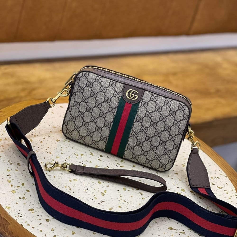 Gucci Ophidia GG Small Shoulder Bag Beige Ebony 23Cm 699439 9C2ST 8920