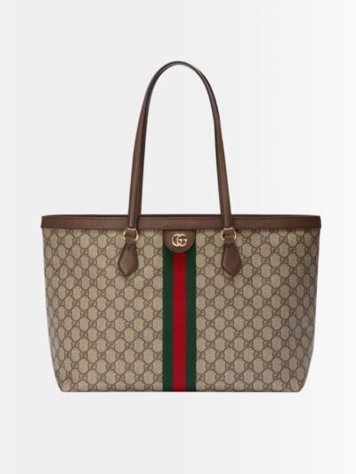 Gucci Ophidia Large Tote Bag Beige and Dark Brown GG Supreme 38Cm 631685 96IWB 8745