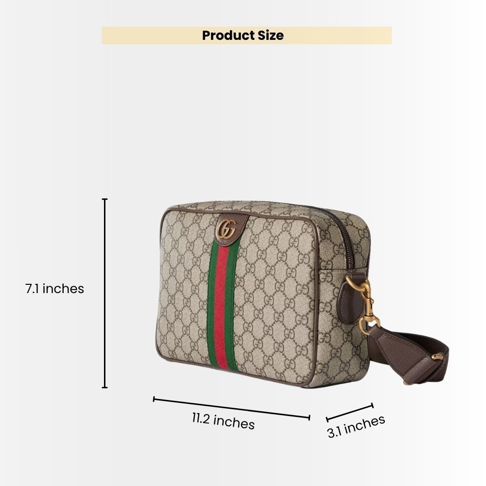 Gucci Ophidia Medium Crossbody Bag Beige And Dark Brown 28Cm 834468 FAEOF 9745