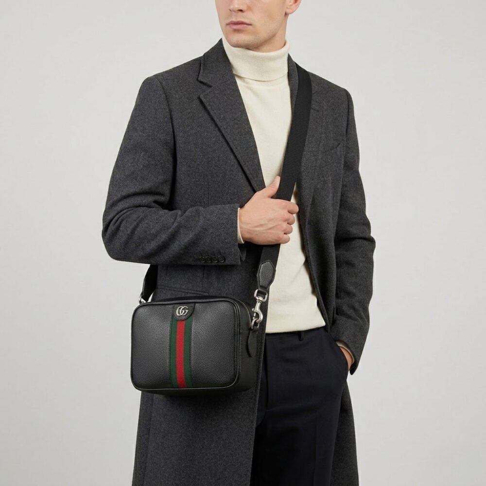 Gucci Ophidia Medium Crossbody Bag Black 28Cm 834468AAE1B1043
