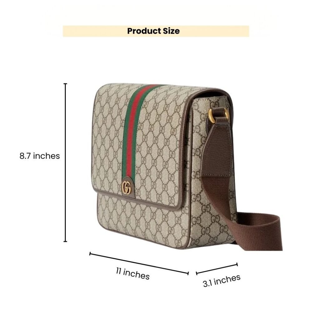 Gucci Ophidia Medium Messenger Bag Beige And Ebony 28Cm 761741 FAJCQ 9741