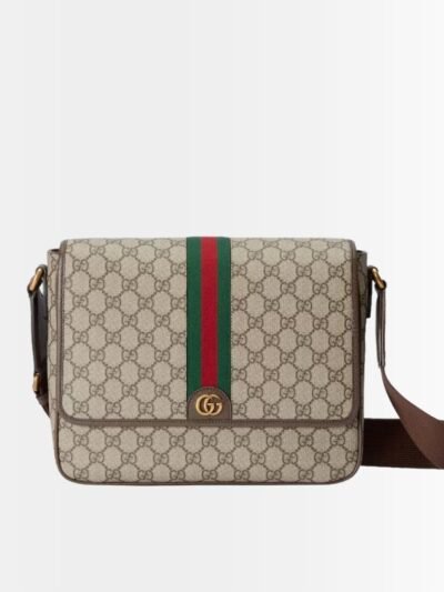 Gucci Ophidia Medium Messenger Bag Beige And Ebony 28Cm 761741 FAJCQ 9741