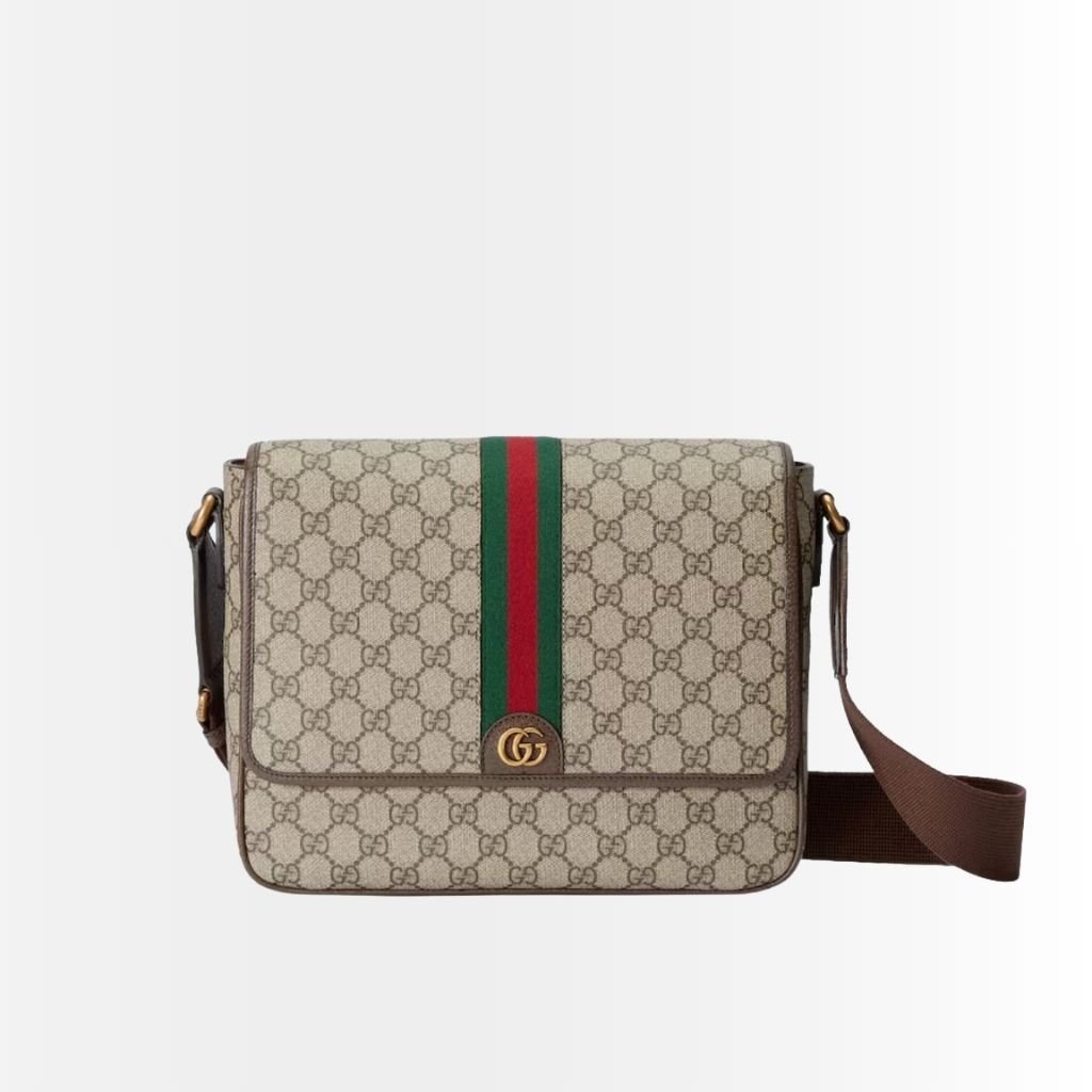 Gucci Ophidia Medium Messenger Bag Beige And Ebony 28Cm 761741 FAJCQ 9741