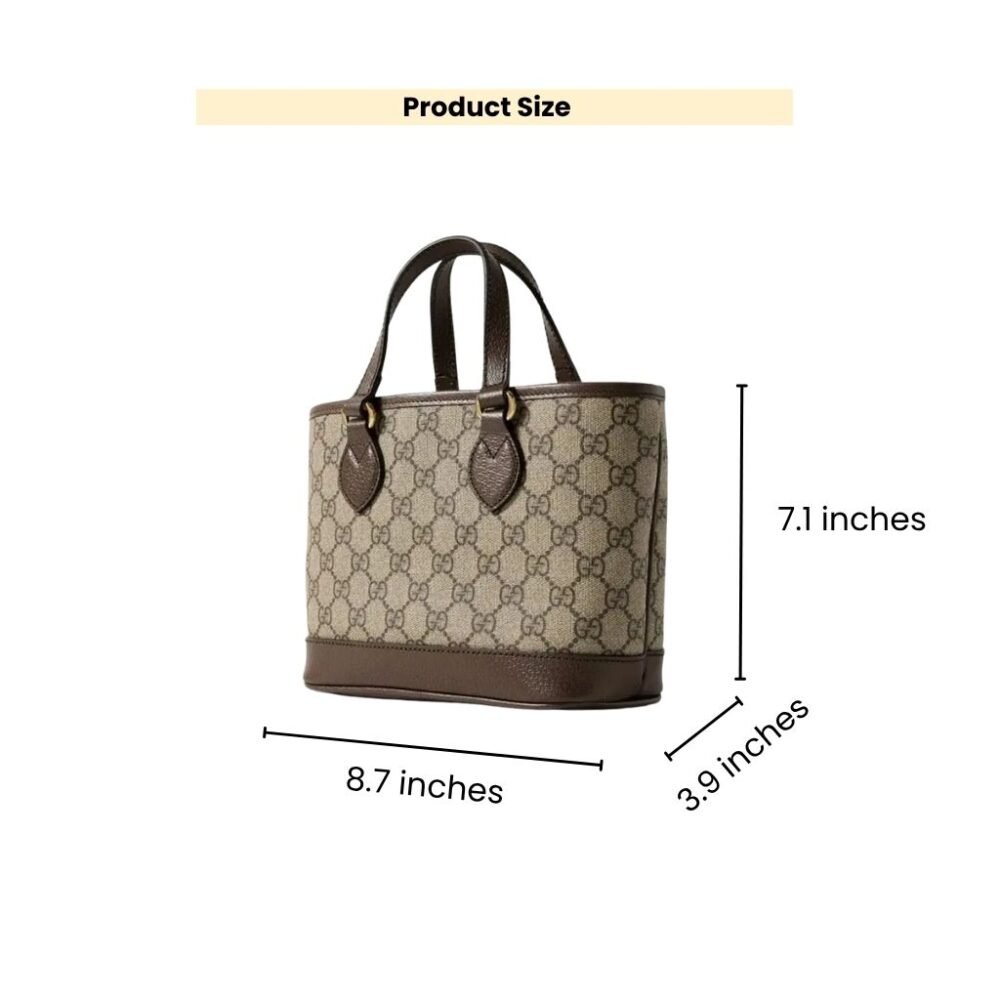 Gucci Ophidia Mini Tote Bag Beige And Ebony 22Cm 811716 K9GSG 8358