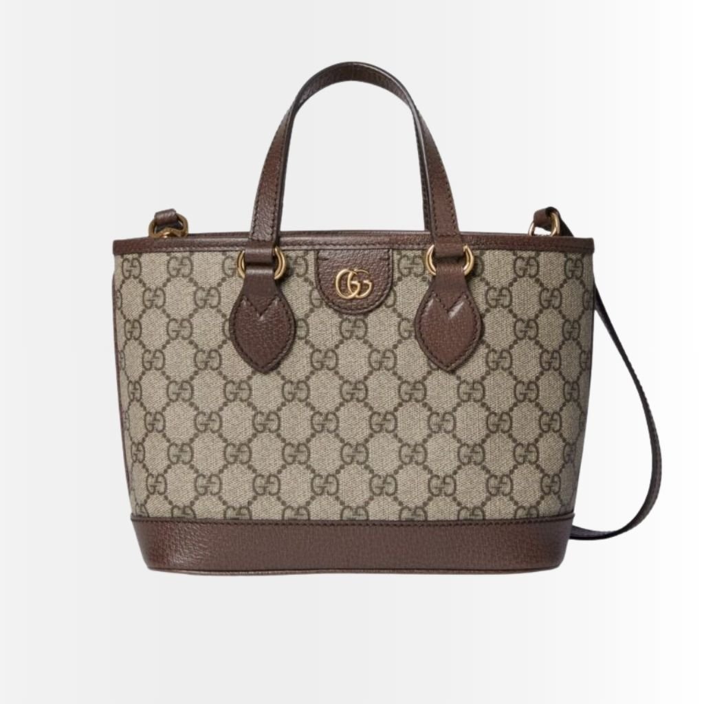 Gucci Ophidia Mini Tote Bag Beige And Ebony 22Cm 811716 K9GSG 8358