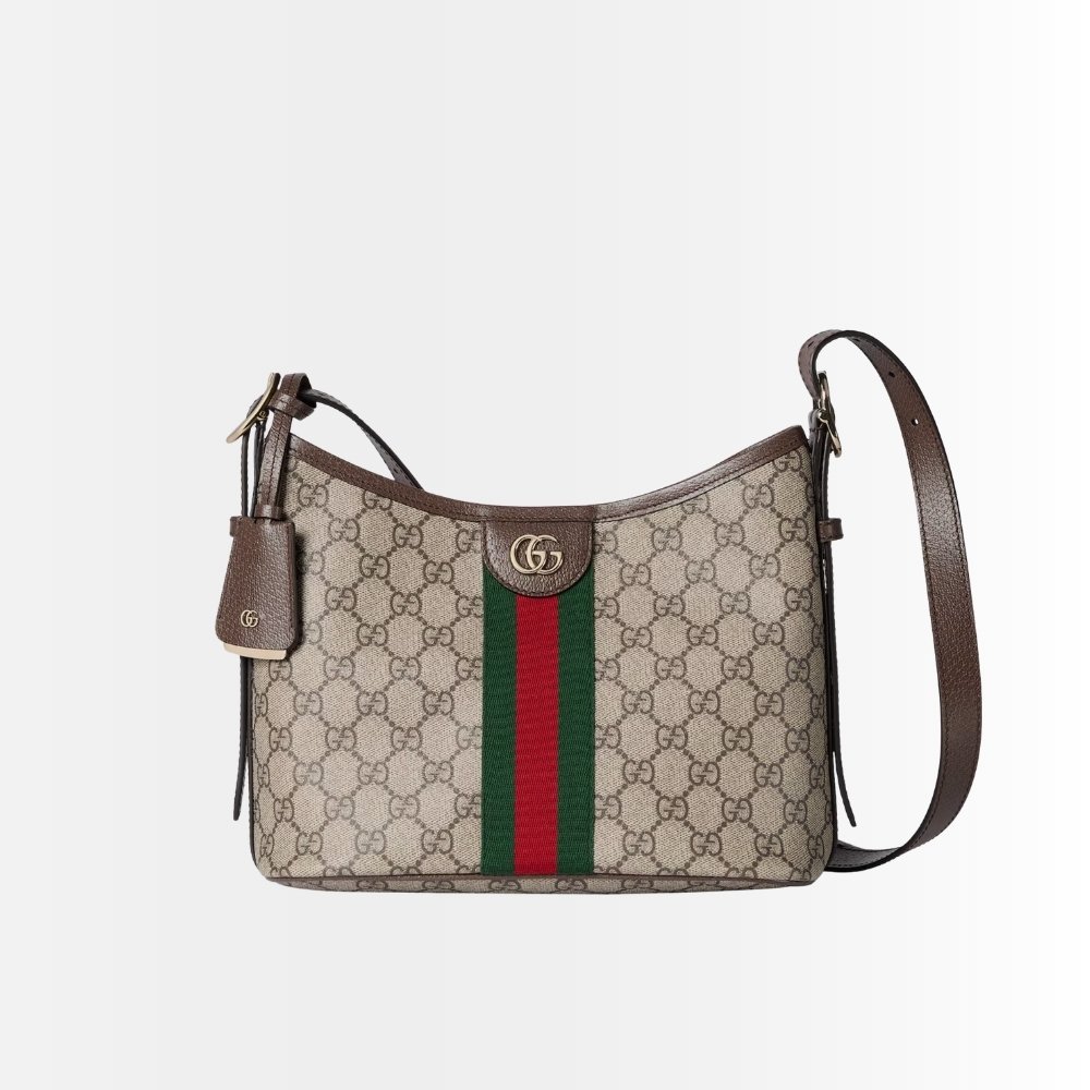 Gucci Ophidia Small Shoulder Bag Beige And Dark Brown 23Cm 836872 FAE0K 9853