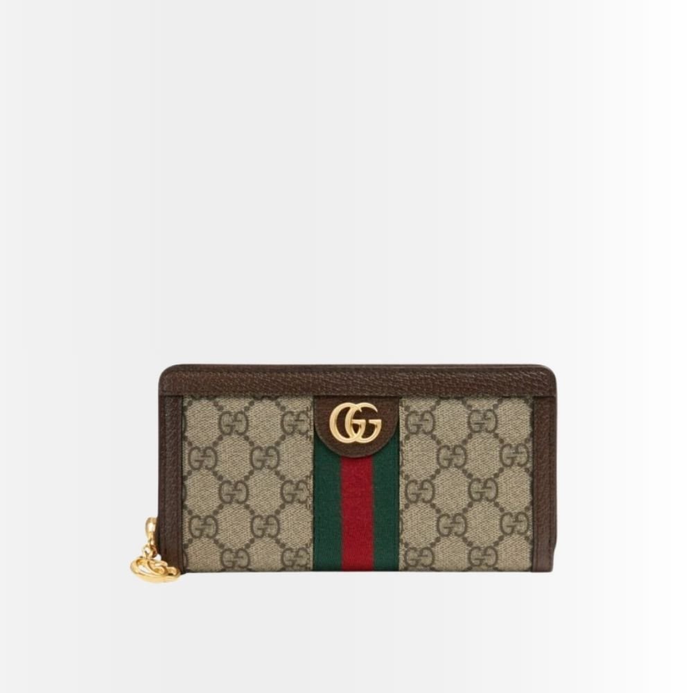 Gucci Ophidia Small Zip Around Wallet Brown 19Cm 523154 96IWG 8745