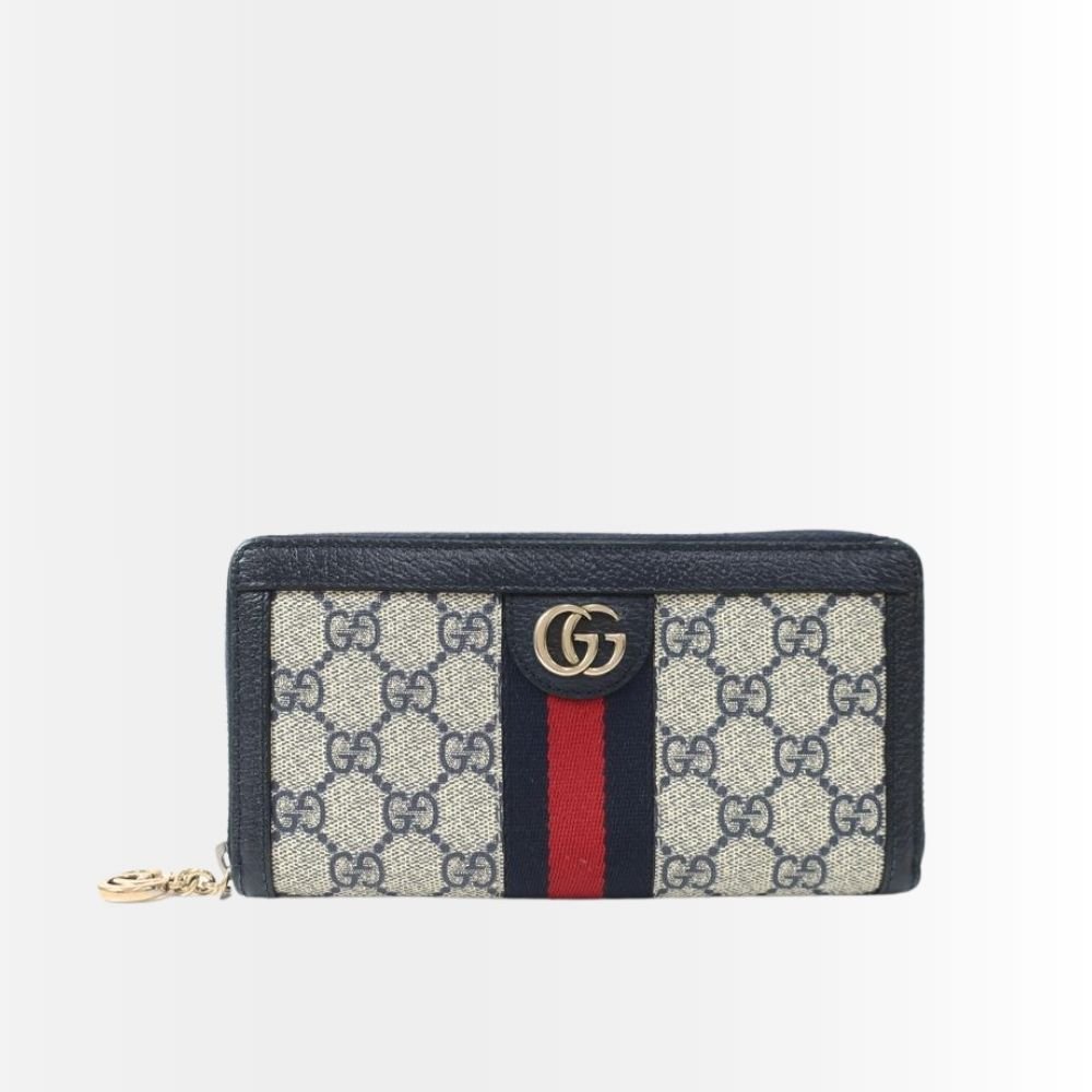 Gucci Ophidia Zip Around Wallet Black 19Cm 523154 96IWN 4076