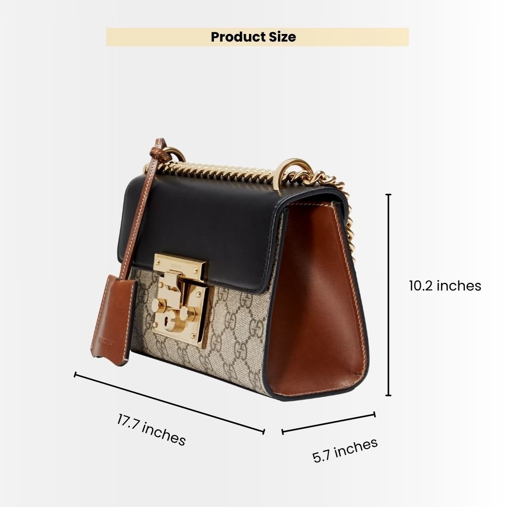 Gucci Padlock Small GG Shoulder Bag Black 20Cm
