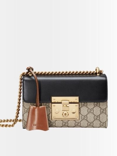 Gucci Padlock Small GG Shoulder Bag Black 20Cm
