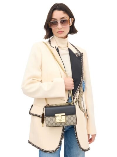 Gucci Padlock Small GG Shoulder Bag Black 20Cm