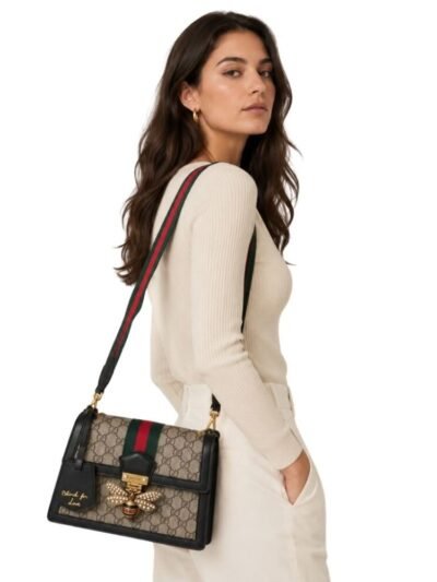 Gucci Queen Margaret GG Small Top Handle Bag Black 25Cm