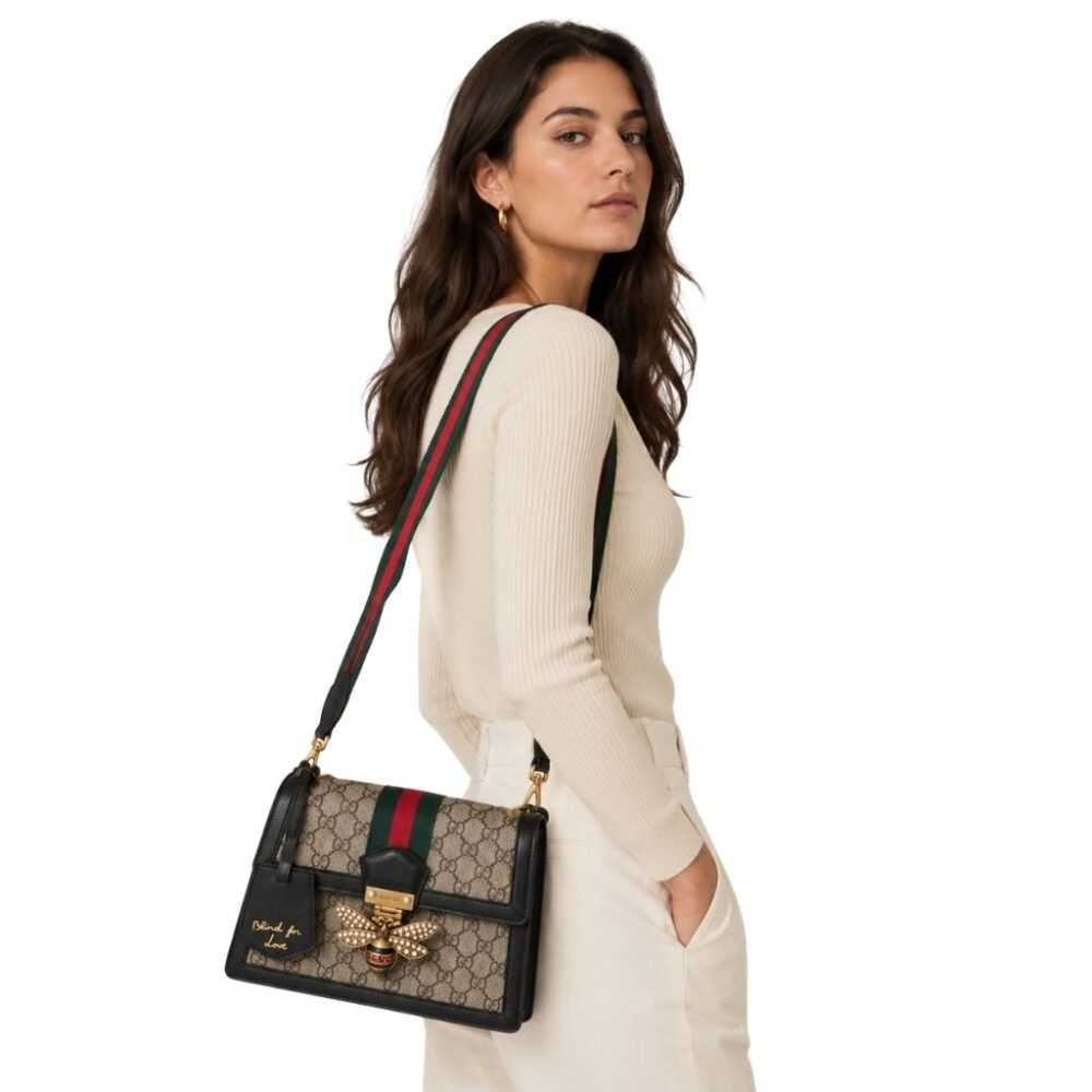 Gucci Queen Margaret GG Small Top Handle Bag Black 25Cm