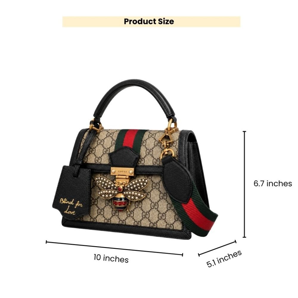 Gucci Queen Margaret GG Small Top Handle Bag Black 25Cm