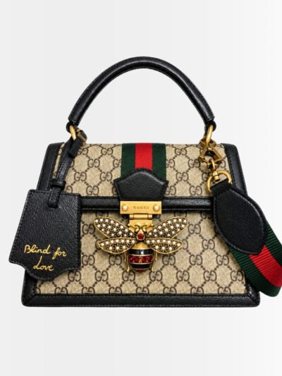 Gucci Queen Margaret GG Small Top Handle Bag Black 25Cm