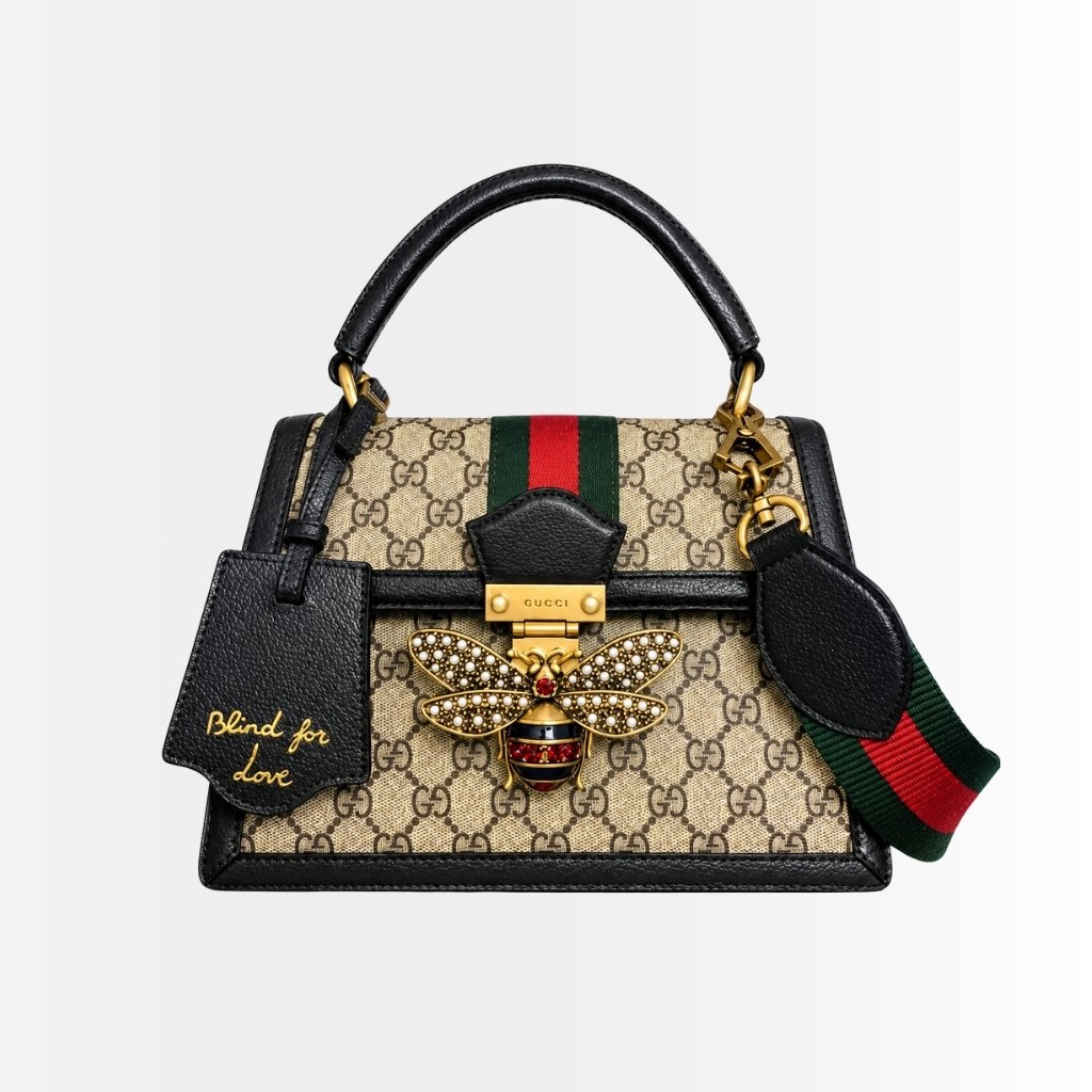 Gucci Queen Margaret GG Small Top Handle Bag Black 25Cm