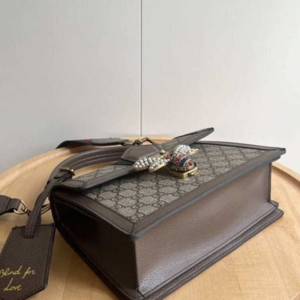 Gucci Queen Margaret GG Small Top Handle Bag Brown 25Cm