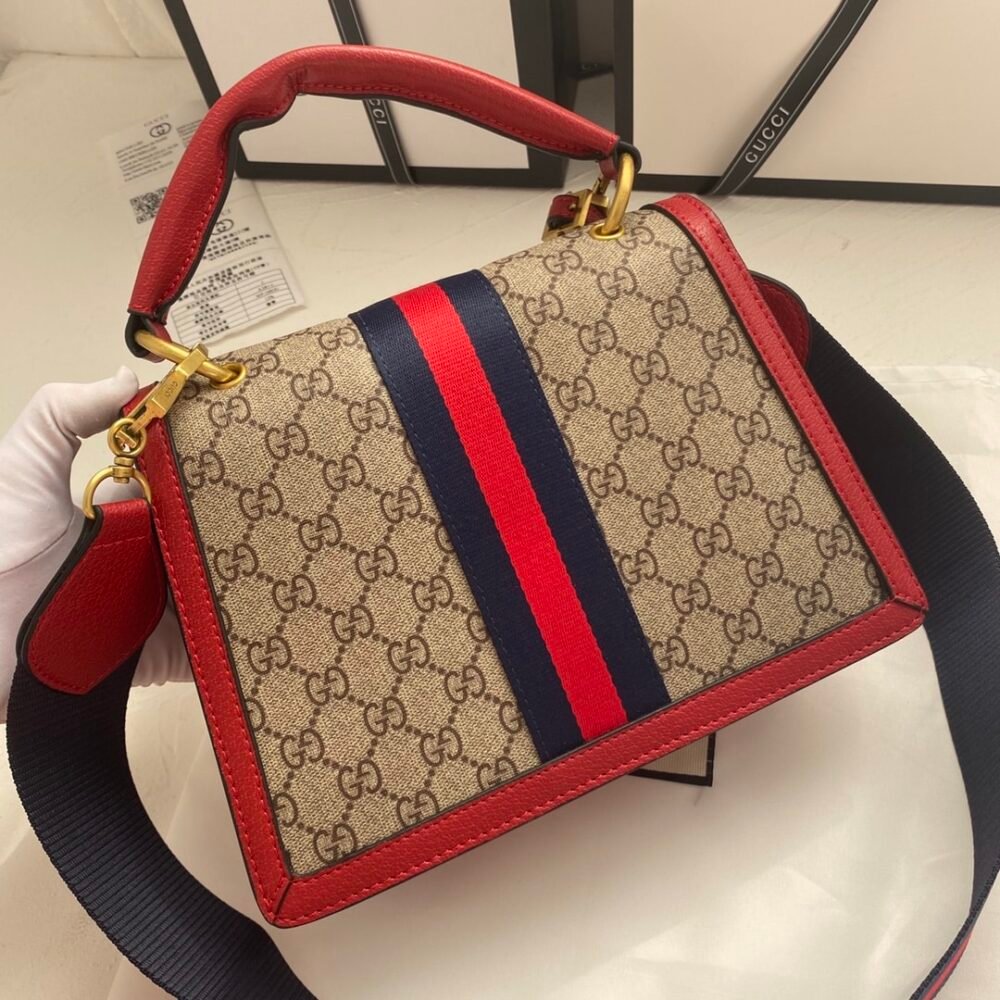 Gucci Queen Margaret GG Small Top Handle Bag Red 25Cm 476541 9I6ST 8540