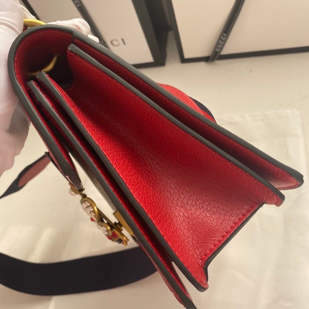 Gucci Queen Margaret GG Small Top Handle Bag Red 25Cm 476541 9I6ST 8540