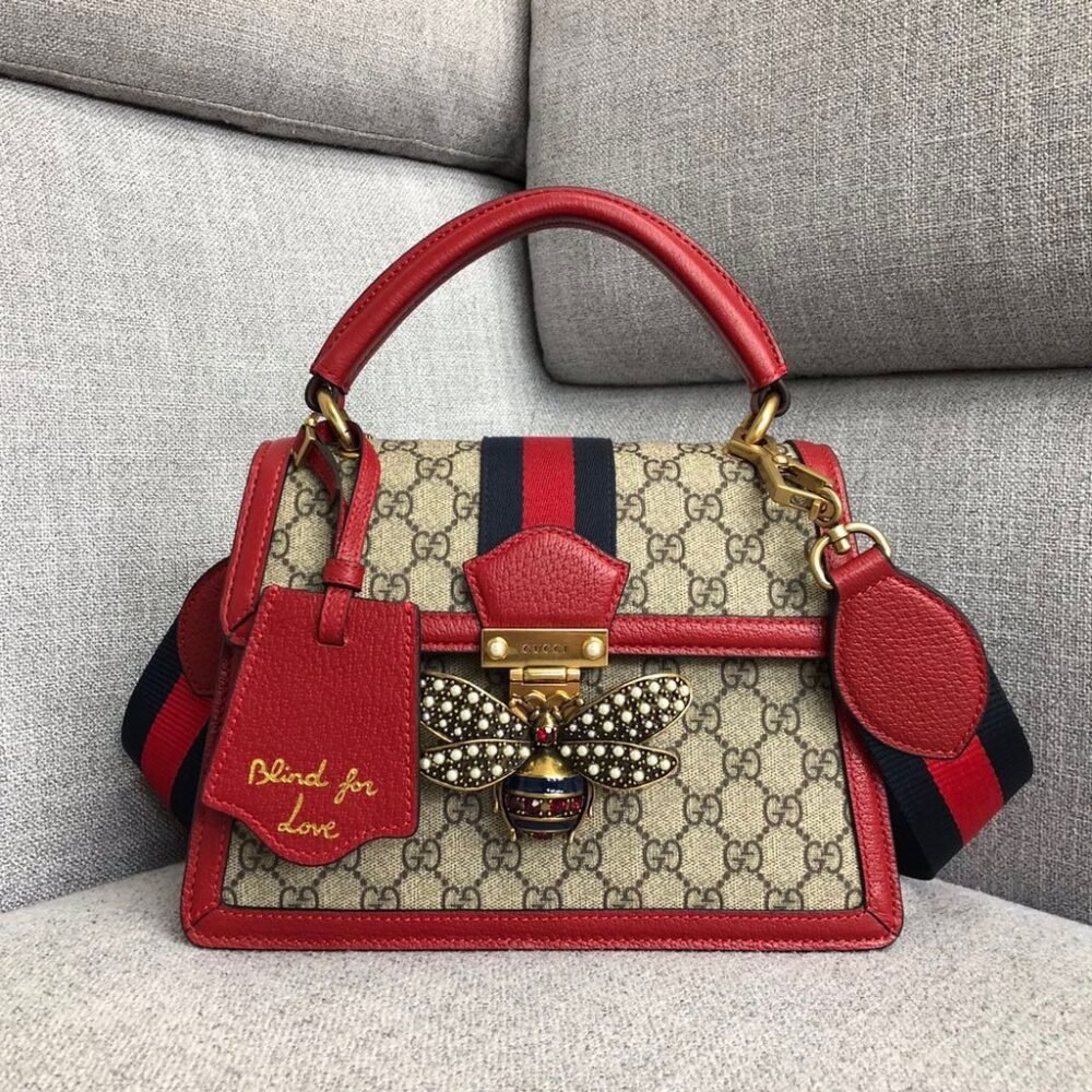 Gucci Queen Margaret GG Small Top Handle Bag Red 25Cm 476541 9I6ST 8540