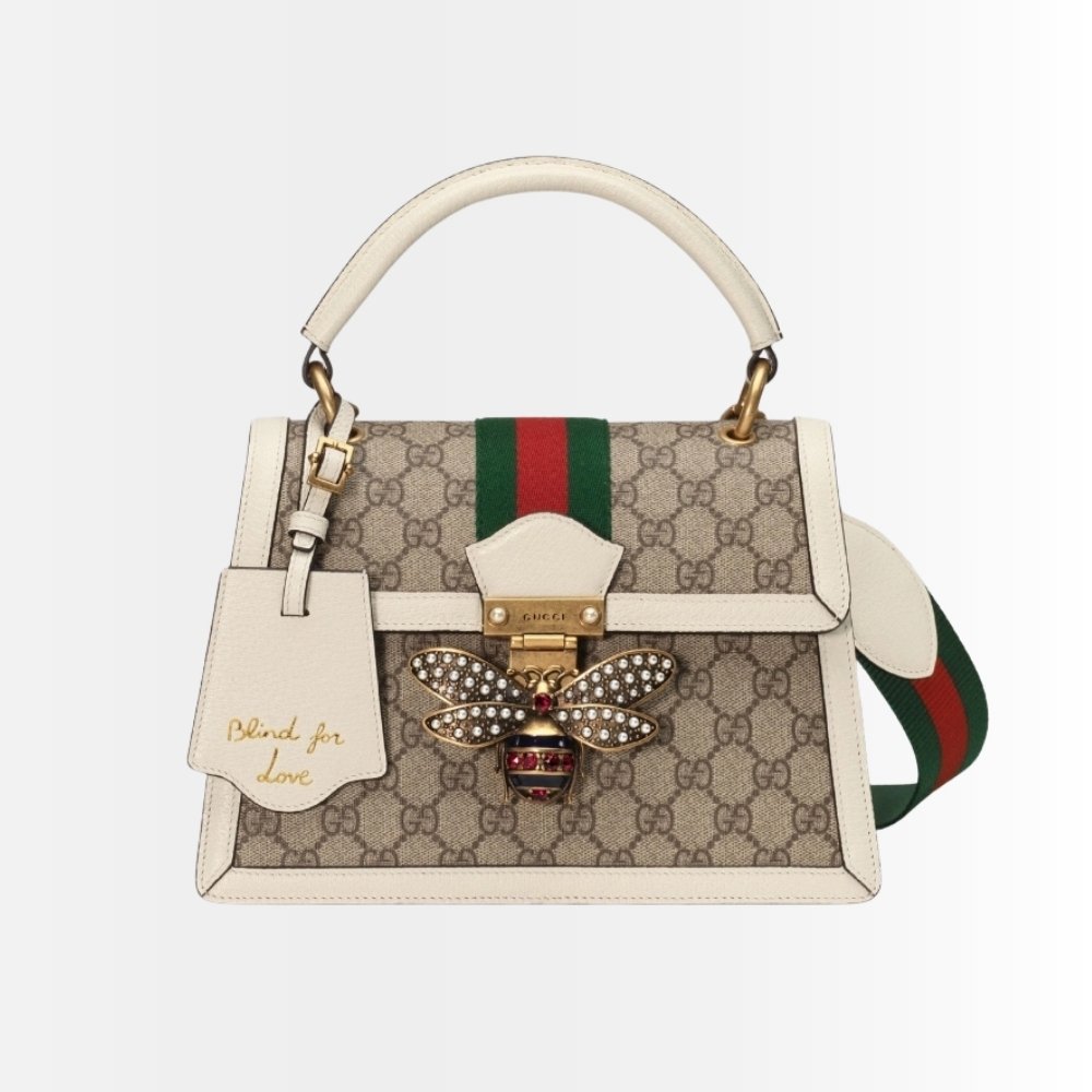 Gucci Queen Margaret GG Small Top Handle Bag White 25Cm 476541 9I6ST 9753