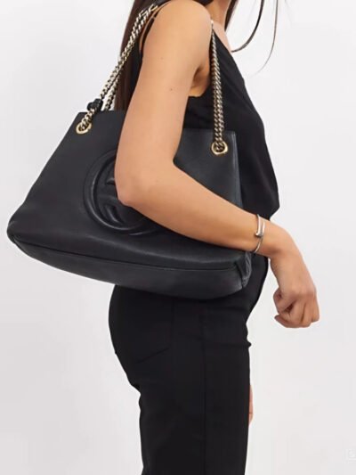 Gucci Soho Medium Shoulder Bag Black 38Cm