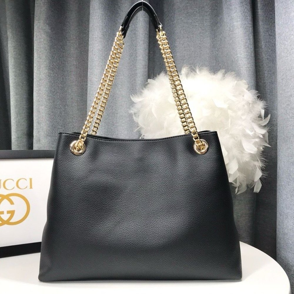 Gucci Soho Medium Shoulder Bag Black 38Cm