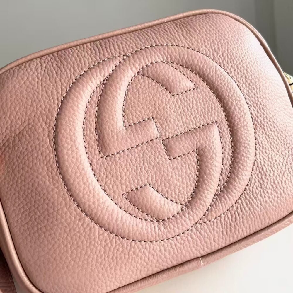 Gucci Soho Small Disco Bag Pink Leather 21Cm 308364 A7M0G 2754