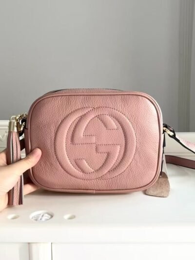 Gucci Soho Small Disco Bag Pink Leather 21Cm 308364 A7M0G 2754