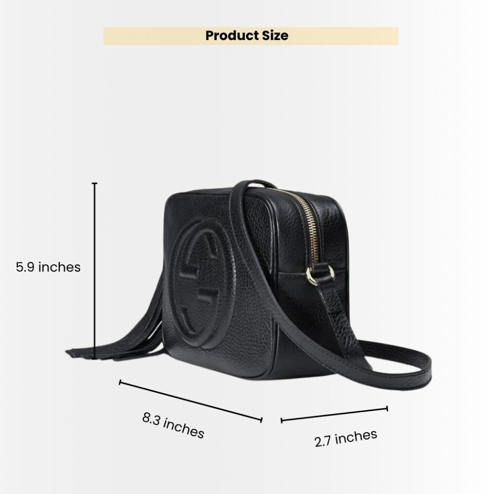 Gucci Soho Small Leather Disco Bag Black 21Cm 308364 A7M0G 1000