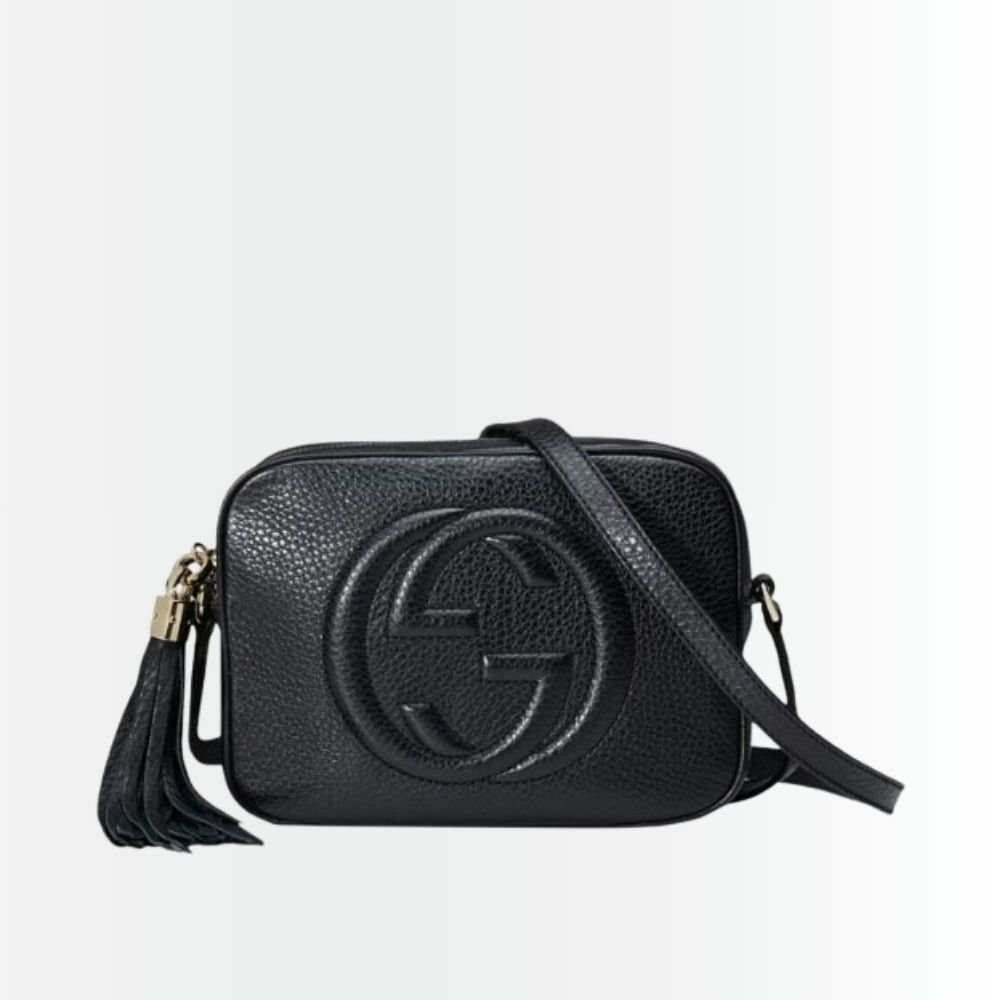 Gucci Soho Small Leather Disco Bag Black 21Cm 308364 A7M0G 1000